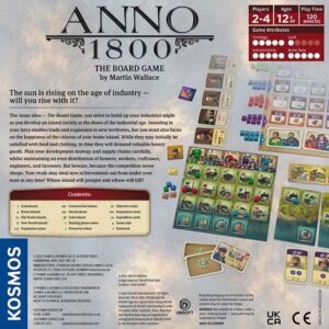 Anno 1800 Board Game. Back of Box.